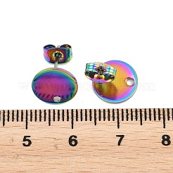 Boucles d'oreilles à tige en acier inoxydable 304 avec placage ionique (IP)&nbsp;STAS-P198-25-10mm-M