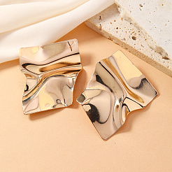 Boucles d'oreilles à tige en fer avec miroir irrégulier&nbsp;LZ8927