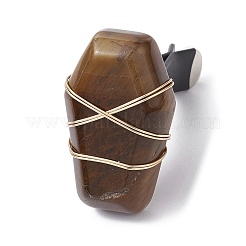 Clip per presa d'aria per auto con pietre preziose naturali esagonali avvolte in filo&nbsp;JEWB-BR00135