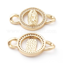 Connettori in ottone con micro pavimentazioni in zirconia cubica trasparente&nbsp;ZIRC-Z014-03G