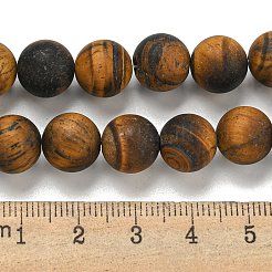 Mattierte natürliche Tigeraugenperlenstränge&nbsp;X-G-Q177-A01-01