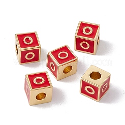 Cremagliera smalto perle di ottone placcatura&nbsp;KK-B060-04G-03O