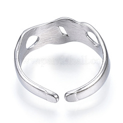 Bague ouverte en acier inoxydable 304 anti-ternissement pour femme&nbsp;RJEW-N040-45