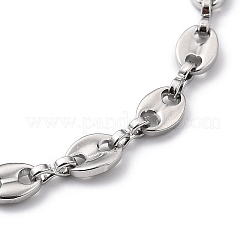Anlaufgeschützte Kaffeebohnen-Kettenarmbänder aus Edelstahl 304&nbsp;BJEW-JB05495