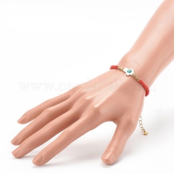 Cruz con pulseras de cuentas de mal de ojo&nbsp;BJEW-JB06289-03