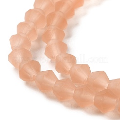 Imitez des brins de perles de verre dépoli en cristal autrichien&nbsp;EGLA-A039-T3mm-MD15