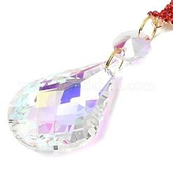 Decorazioni acchiappasole con strass in lega e ciondoli in vetro&nbsp;HJEW-E013-01G-H