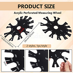 2 Stück perforiertes Messrad aus Acryl&nbsp;DIY-WH0750-094