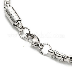 Bracciali a catena quadra in acciaio inossidabile 201 anti-ossidazione per donna&nbsp;BJEW-R318-03B-P