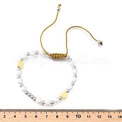 ABS-Imitationsperlen geflochtene Perlenarmbänder für Frauen&nbsp;BJEW-D317-09B-PG