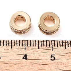 Messing Micro Pave klare Zirkonia Perlen&nbsp;KK-U028-24G