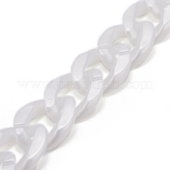 Chaîne de cas de téléphone à chaîne gourmette acrylique opaque&nbsp;HJEW-JM00490