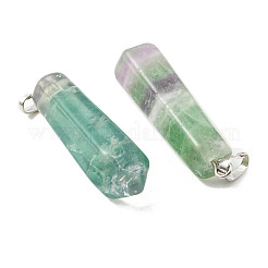 Natürliche Fluorit-Doppelend-Spitzanhänger&nbsp;G-G926-01P-13