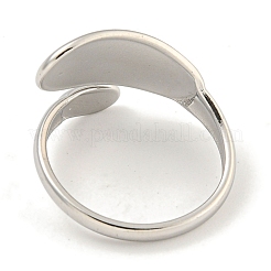 Anello polsino ovale aperto in acciaio inossidabile 304 anti-ossidazione per donna&nbsp;RJEW-A043-33P