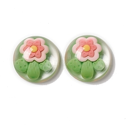 Cabochons aus transparentem Blütenharz&nbsp;RESI-G034-B05