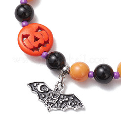 Halloween-Motive: Gebackene Glasperlen&nbsp;BJEW-MZ00188-01