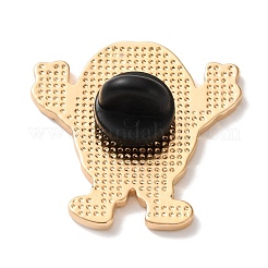 Fröhliche Emaille-Broschen in Form von Kaffeebohnen&nbsp;AL-I003-03G-02