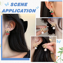 6 par de accesorios para pendientes de acero inoxidable 304&nbsp;STAS-ME0001-37