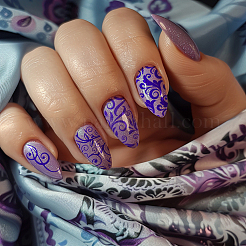 Plantillas de arte de uñas diy de acero inoxidable&nbsp;MRMJ-WH0092-062