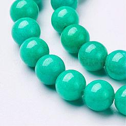 Chapelets de perles rondes en jade de Mashan naturelle&nbsp;G-D263-6mm-XS15