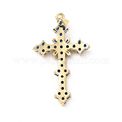Cremagliera placcatura micro ottone spianare pendenti zirconi&nbsp;KK-E060-14G