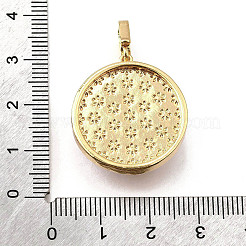 Pendentifs en laiton micro pavé de zircons cubiques et émail&nbsp;KK-R222-10G-01