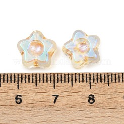 Perline di vetro intrecciate in metallo dorato e placcato&nbsp;EGLA-T029-02M
