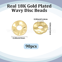 90pcs perles en laiton&nbsp;KK-BBC0025-87A