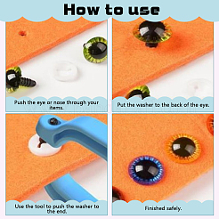Outil de sécurité en plastique pour crocheter&nbsp;TOOL-WH0001-77B