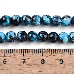 Chapelet de perles en verre baking paint&nbsp;LS-DGLA-N003-6mm-A08