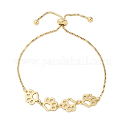 Pulseras deslizantes con cadena de caja de latón&nbsp;BJEW-S169-01G