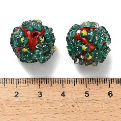 Weihnachtsmotiv Polymer Clay Strassperlen mit Harz&nbsp;RESI-Z045-01B
