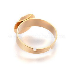 Componentes de anillos de dedo ajustables de acero inoxidable 304&nbsp;X-STAS-G187-02G-12mm