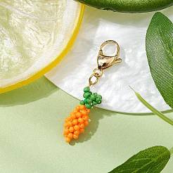 Decorazioni pendenti con perline di semi di vetro&nbsp;HJEW-MZ00141-01