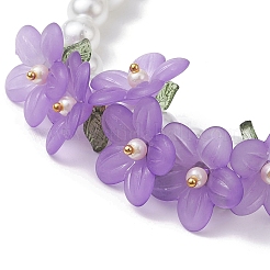 Set di braccialetti elasticizzati con perline di vetro da 6 pz. 6 colori&nbsp;BJEW-JB10042