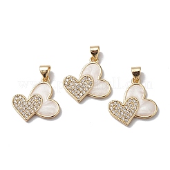 Colgante micropavé cubic zirconia de latón&nbsp;KK-E003-10G