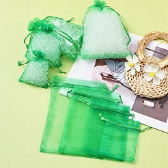 30 Stück 4 Stile rechteckige Organzabeutel Schmuckaufbewahrungsbeutel Hochzeitsgeschenk Party Mesh Kordelzug Geschenk&nbsp;OP-FS0001-01D