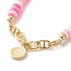 Handgefertigtes Armband aus geflochtenen Perlen aus Fimo&nbsp;BJEW-JB07407-01