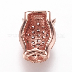 Perline zirconi micro pave  in ottone&nbsp;ZIRC-G139-23