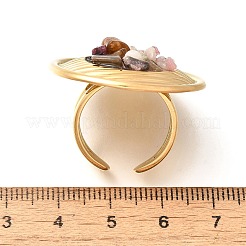 Fingerringe aus natürlichem Rosenquarz&nbsp;RJEW-R012-06G-01