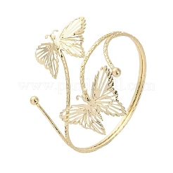 Bracelets manchettes papillon en alliage pour filles et femmes&nbsp;LS-AJEW-A063-01I-G