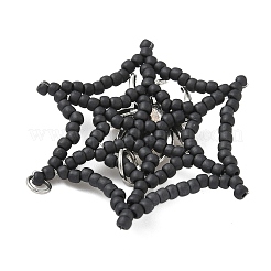 Ciondoli di perline di vetro a forma di ragnatela a tema Halloween&nbsp;PALLOY-MZ00779-01