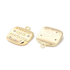 Colgante micropavé cubic zirconia de latón&nbsp;KK-F867-05G