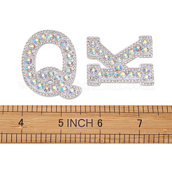 Parches de rhinestone de resina de alfabeto&nbsp;DIY-TAC0005-45D
