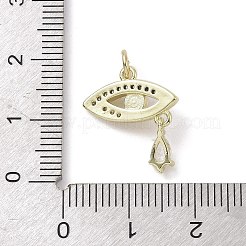 Vrais pendentifs en laiton plaqué 18k or véritable micro pavé zircone cubique&nbsp;KK-L209-069G-04