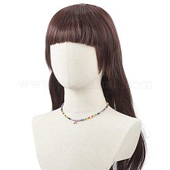 Set di collane con ciondolo a forma di falce di zirconi cubici colorati in stile 5 pz 5&nbsp;NJEW-JN04070