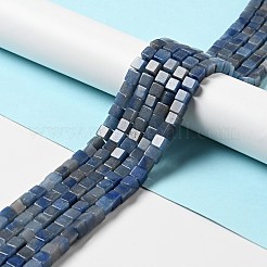 Gefärbte und erhitzte natürliche blaue Aventurinperlenstränge&nbsp;G-I327-A01