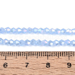 Nachahmung Jade galvanisieren Glasperlen Stränge&nbsp;EGLA-A039-J2mm-B08