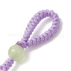 Décorations de pendentifs en verre imitation jade tissé avec peinture cuite&nbsp;HJEW-JM03148-03