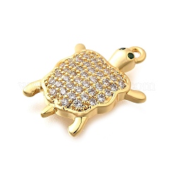 Breloques en laiton avec zircone cubique de micro pave&nbsp;KK-B131-02G-01